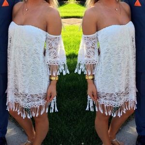🎉HP 10/17!🎉 ✨WORN ONCE!✨ Ivory Lace BOHO Dress!