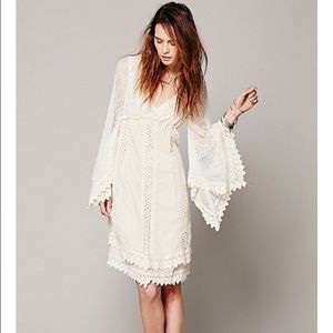 Gorgeous lavender lace Free People Middi Dress!