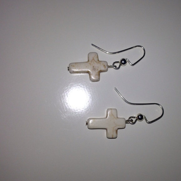 Dangly cross earrings