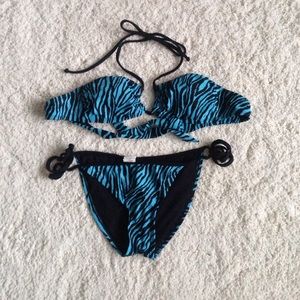 Sent to GoodWill. Zebra Print Tie Bikini