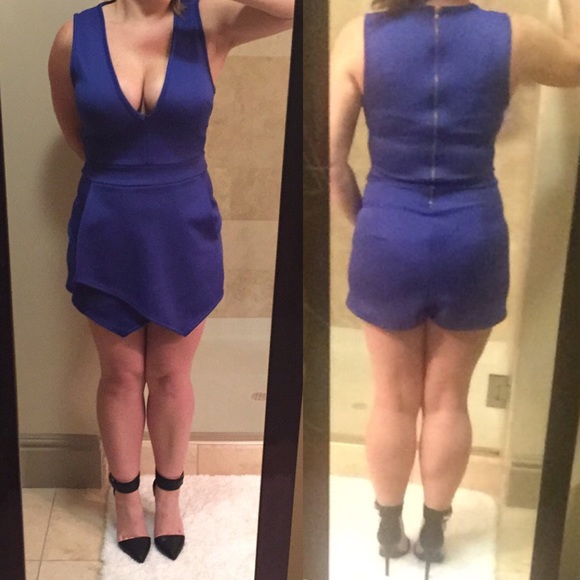 Super Sexy Deep V Neck Romper - M