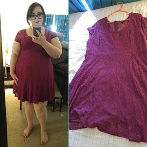 Torrid Size 2 Fuschia Lace dress