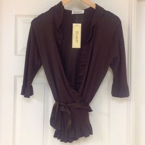 Cross-neck Cardigan
