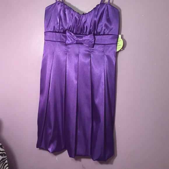 purple party dress