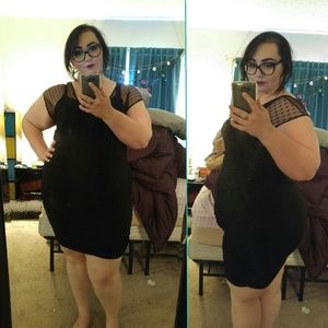 **SOLD** *reposh* Torrid Size 2 Black Ruched dress