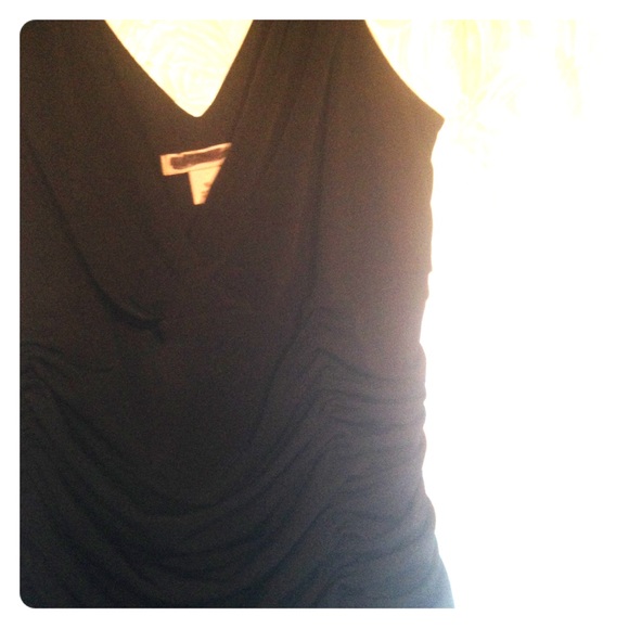 Black dress with scrunch mid section