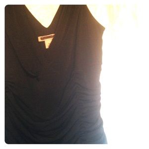 Black dress with scrunch mid section