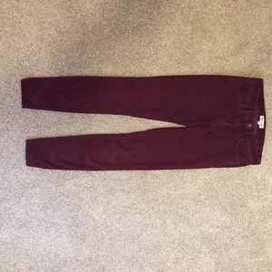 28 x 32 Madewell Maroon Corduroy Pants