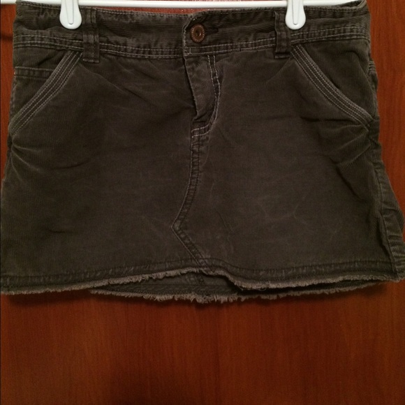 American Eagle gray corduroy mini skirt