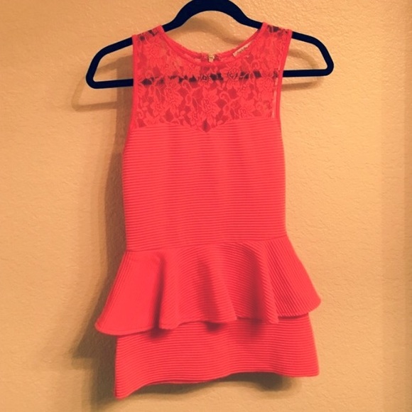 Pink peplum top