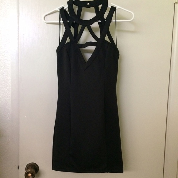 Black Tobi Stencil Me In Dress(SOLD)