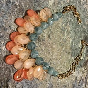 Coral & Teal Necklace