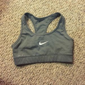 Nike gray sports bra