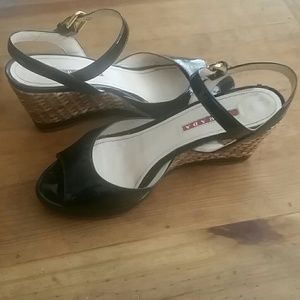 Prada sandal wedges