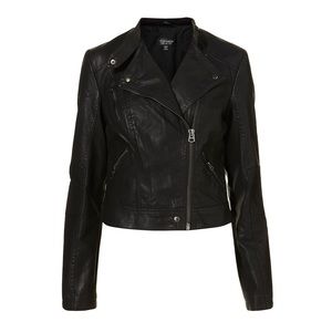 Topshop Vegan Leather Biker Jacket ✨more photos
