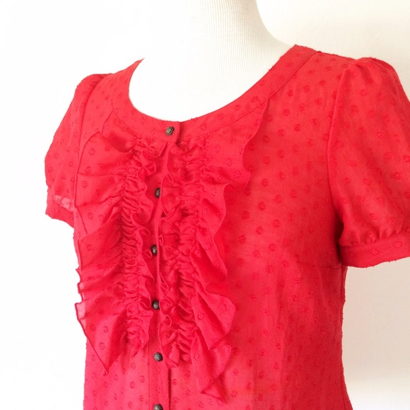 Sold!! Anthropologie Rise-And-Shine Blouse (2) - Picture 2 of 3