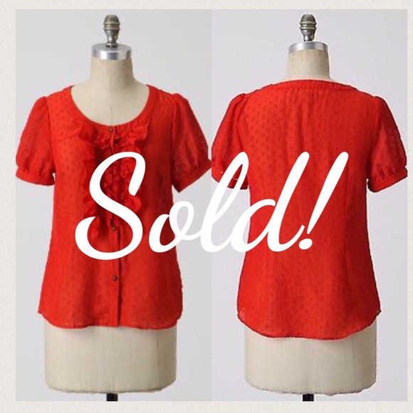 Anthropologie Tops - Sold!! Anthropologie Rise-And-Shine Blouse (2)