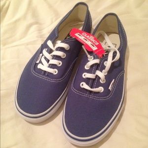 Blue Classic Vans *never been worn*