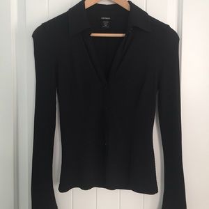 Black bottom up express shirt with chevron design