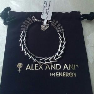 NEW Alex & Ani Jet Flapper Bracelet in Silver