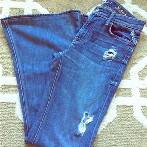 7 For All Mankind Distressed Bell Bottoms!