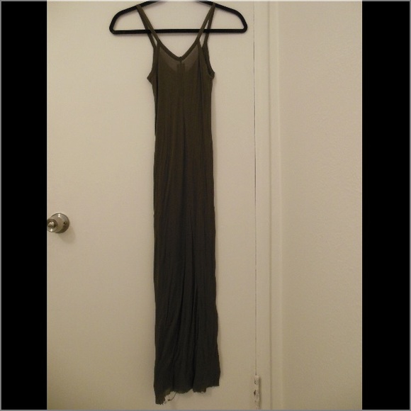 Authentic Rick Owens Olive Green Maxi Tank