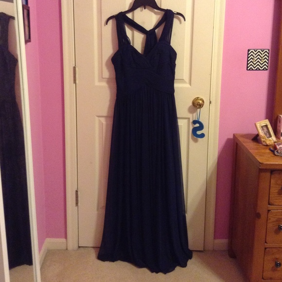 Navy long dress