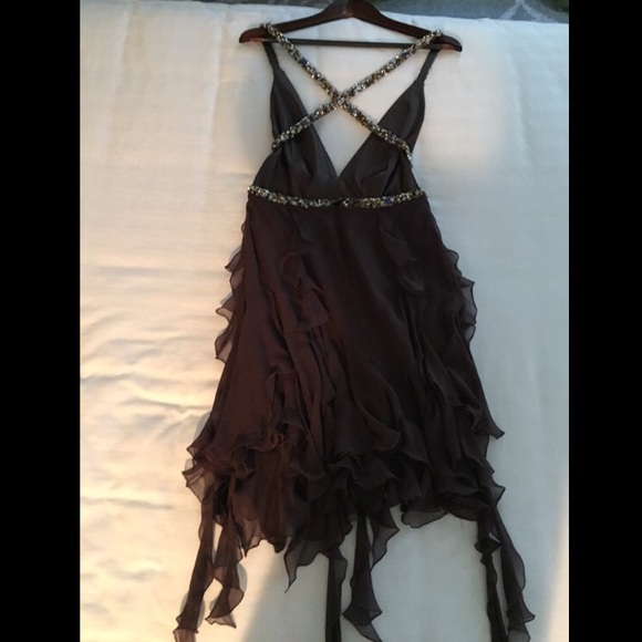 Mandalay Sequins Detail Sleeveless Ruffle dress