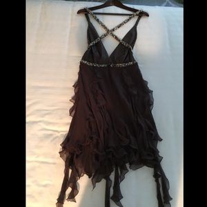 Mandalay Sequins Detail Sleeveless Ruffle dress