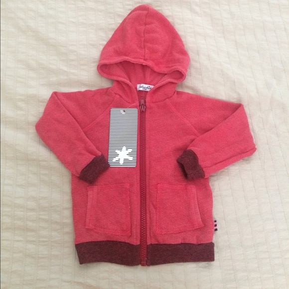 Baby Boy/Girl Sz6-12m Red Zip Up Hoodie