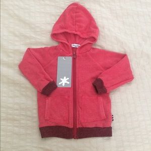 Baby Boy/Girl Sz6-12m Red Zip Up Hoodie