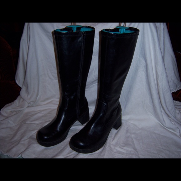 Black Knee High Boots
