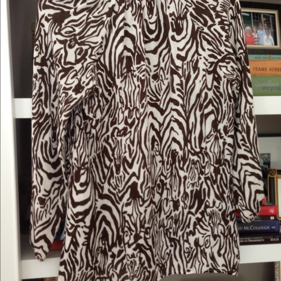 Lilly Pulitzer Etta Cameo Zebra Blouse - Picture 3 of 4