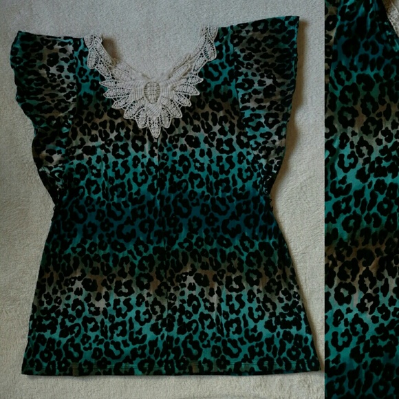 Animal print and crochet top