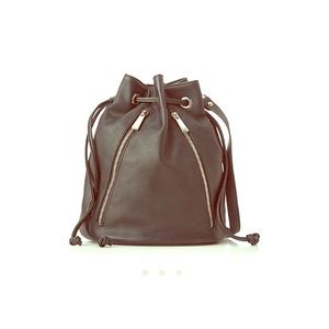 Black Drawstring Bucket Bag
