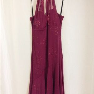 Deep Red Strapless Dress