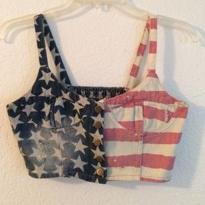 American flag crop top.