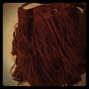 Express Fringed Hobo Bag