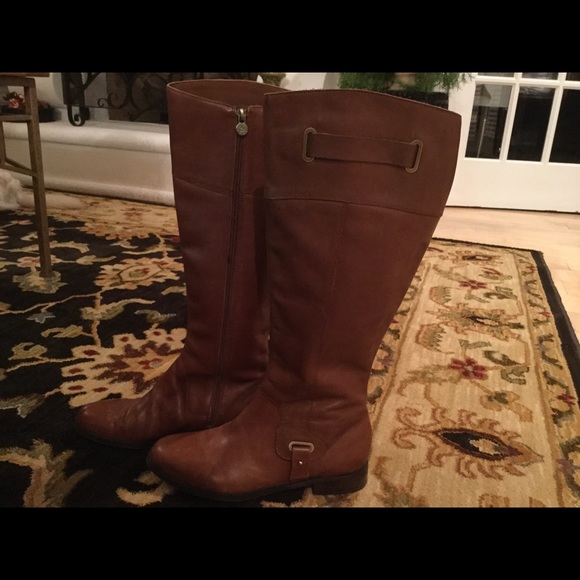 Brown knee high boots, Size 8, Etienne Aigner