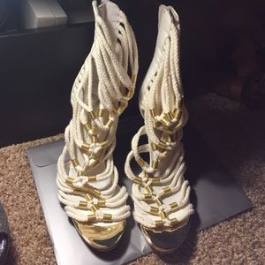 White & Gold Shoes