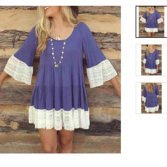 Purple lace dress