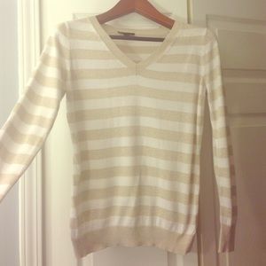 Gold/white shimmer sweater
