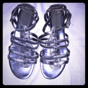 Strappy Metallic Sandals