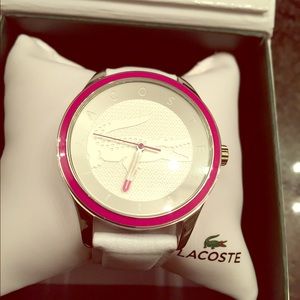Lacoste white and pink Watch