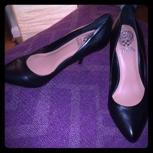 Vince Camuto black short pumps. Simple elegance.