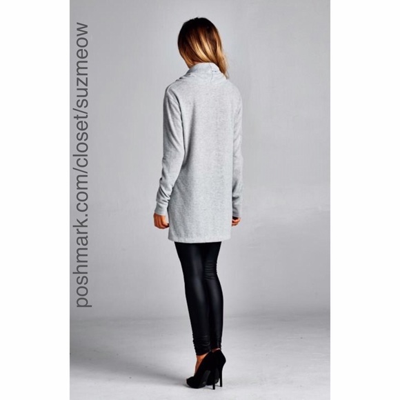 BESTSELLER! Softest ivory White Cowl Neck Sweater Top - Picture 2 of 3