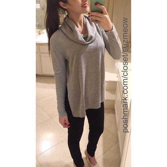 BESTSELLER! Softest ivory White Cowl Neck Sweater Top - Picture 3 of 3