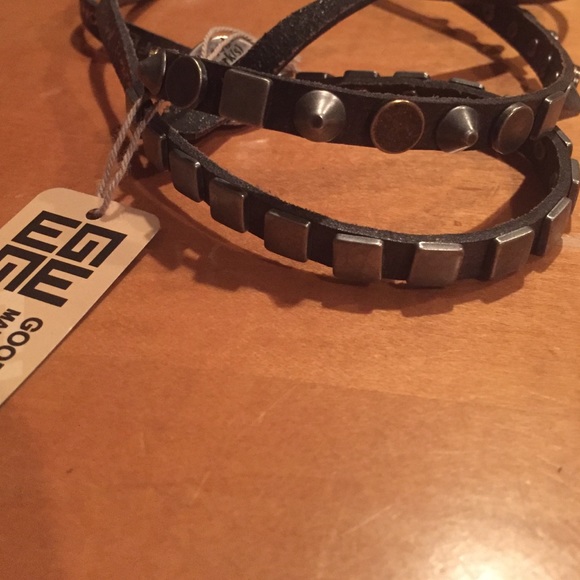 Brown leather wrap