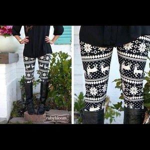 Fleece Holiday Leggings