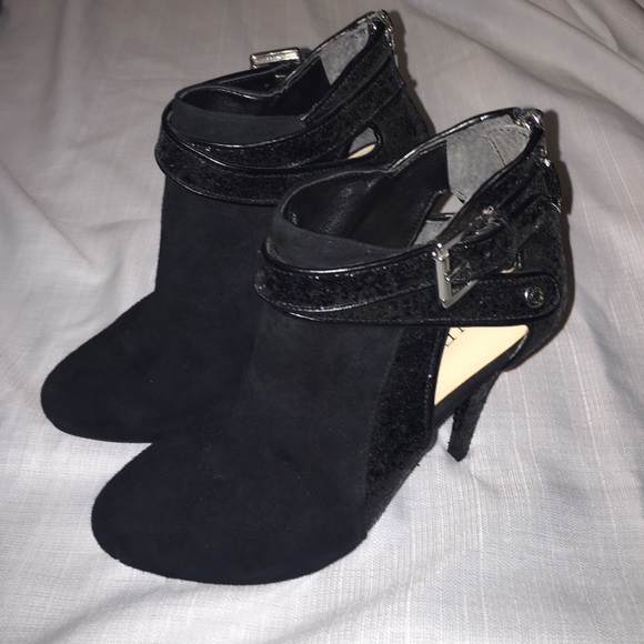 NWT Leather & Sparkle booties